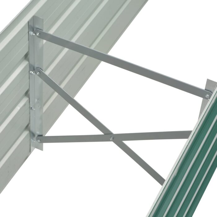 Lit surélevé de jardin Acier galvanisé 160x40x45 cm Vert – Image 5