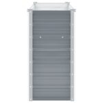 Lit surélevé de jardin Acier galvanisé 100x40x77 cm Gris – Image 4