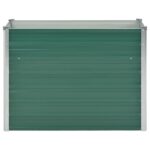 Lit surélevé de jardin Acier galvanisé 100x40x77 cm Vert – Image 3