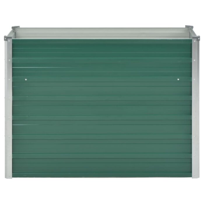 Lit surélevé de jardin Acier galvanisé 100x40x77 cm Vert – Image 3