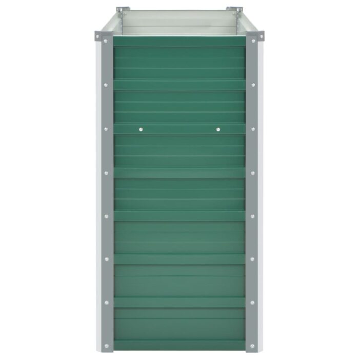 Lit surélevé de jardin Acier galvanisé 100x40x77 cm Vert – Image 4
