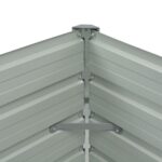 Lit surélevé de jardin Acier galvanisé 100x40x77 cm Vert – Image 5