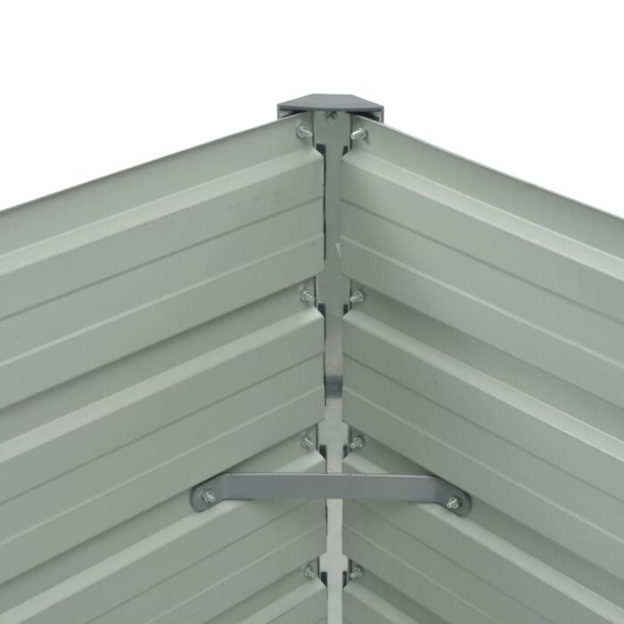 Lit surélevé de jardin Acier galvanisé 100x40x77 cm Vert – Image 5