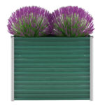 Lit surélevé de jardin Acier galvanisé 100x40x77 cm Vert