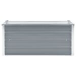 Lit surélevé de jardin Acier galvanisé 100x40x45 cm Gris – Image 3