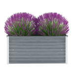 Lit surélevé de jardin Acier galvanisé 100x40x45 cm Gris