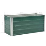 Lit surélevé de jardin Acier galvanisé 100x40x45 cm Vert – Image 6