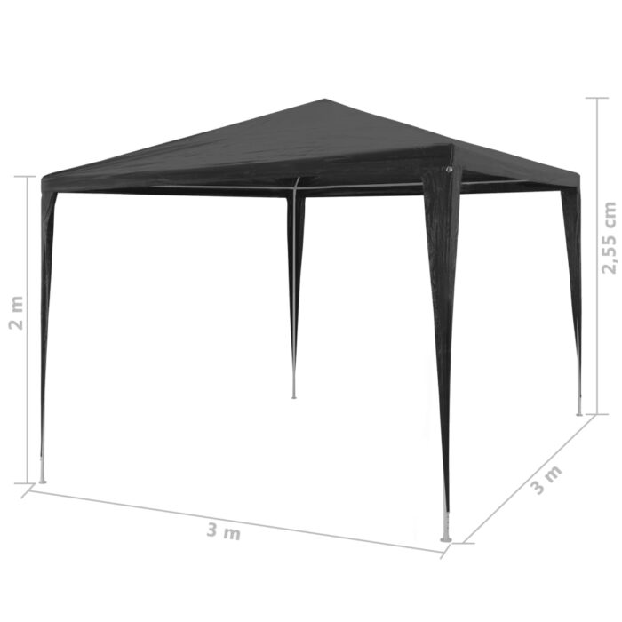 Tente de réception 3x3 m PE Anthracite – Image 5