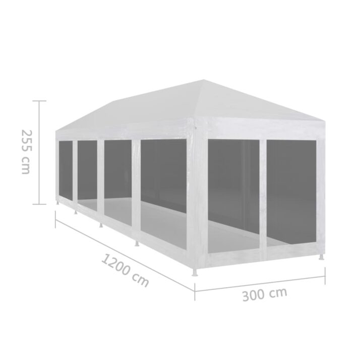 Tente de réception avec 10 parois en maille 12 x 3 m – Image 5