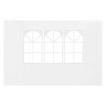 Paroi de tente de réception 2 pcs avec fenêtre PE Blanc – Image 2