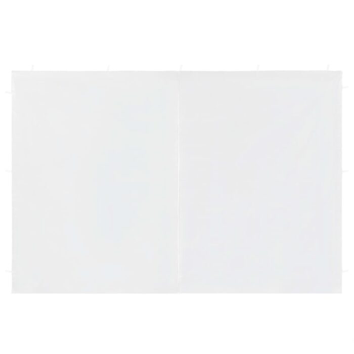 Parois de tente de réception 2 pcs et fermeture éclair PE Blanc – Image 2