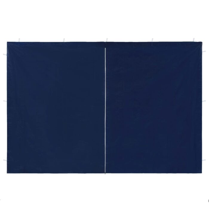Paroi de tente de réception 2pcs avec fermeture éclair PE Bleu – Image 2