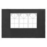 Paroi de tente de réception 2 pcs avec fenêtre PE Anthracite – Image 2