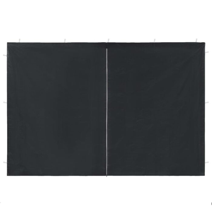 Paroi de tente de réception 2pcs fermeture éclair PE Anthracite – Image 2