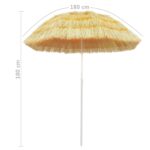 Parasol de plage Naturel 180 cm Style hawaïen – Image 4
