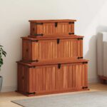 Coffres de rangement 3 pcs Bois d'acacia solide