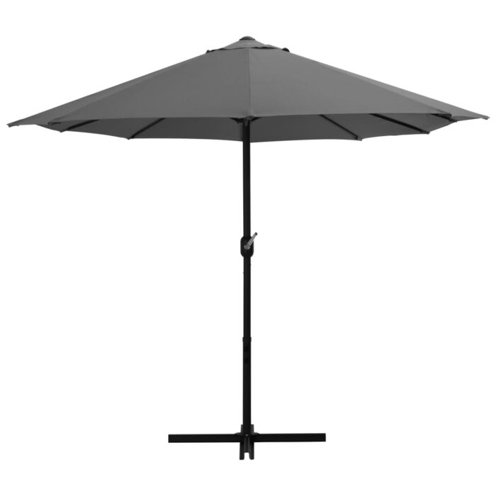 Parasol d'extérieur poteau en aluminium 460x270 cm anthracite – Image 3