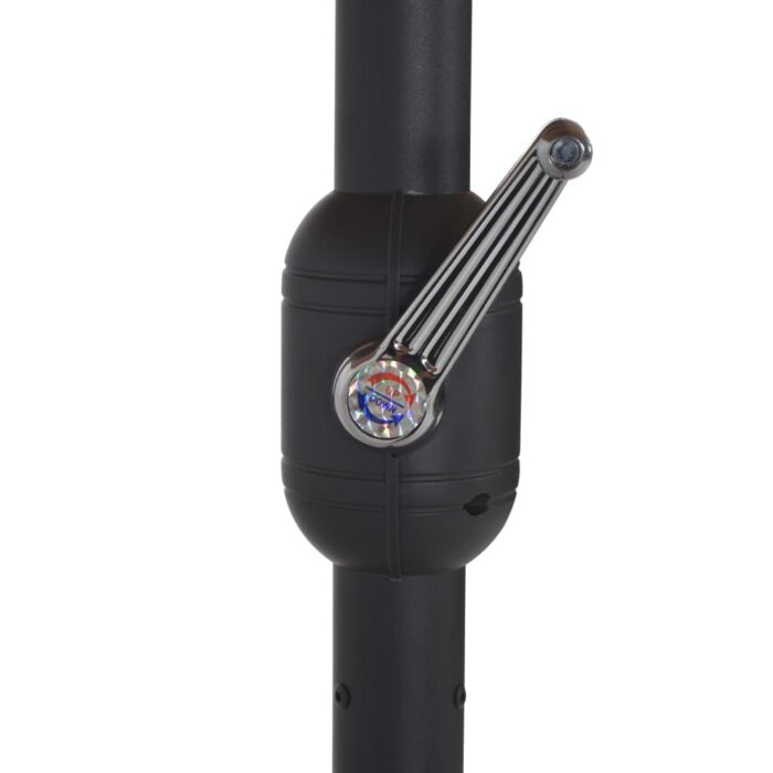 Parasol d'extérieur poteau en aluminium 460x270 cm anthracite – Image 6
