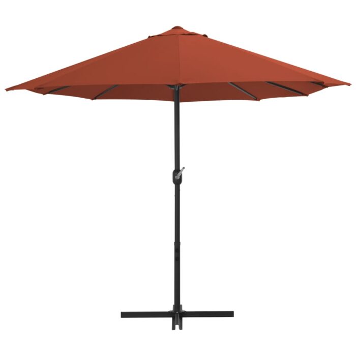 Parasol d'extérieur avec poteau en aluminium terre cuite – Image 2
