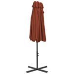 Parasol d'extérieur avec poteau en aluminium terre cuite – Image 4