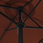 Parasol d'extérieur avec poteau en aluminium terre cuite – Image 5
