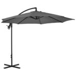 Parasol de jardin en porte-à-feux avec mât en acier anthracite – Image 3
