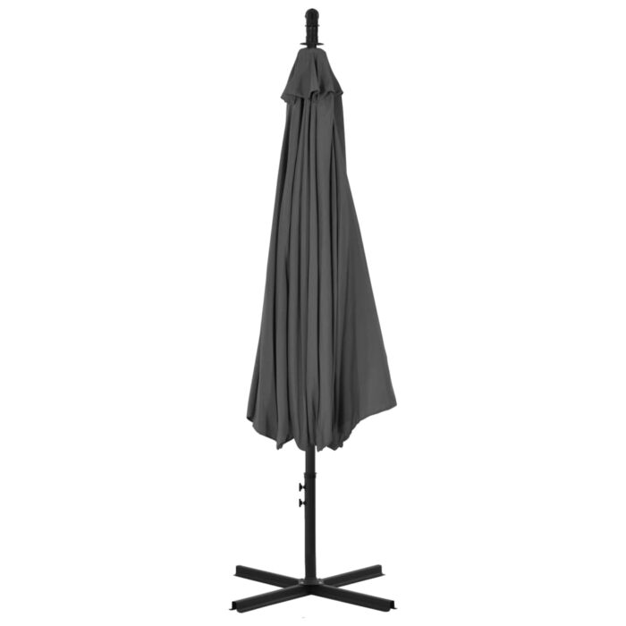 Parasol de jardin en porte-à-feux avec mât en acier anthracite – Image 4
