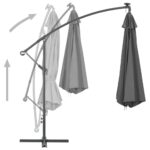Parasol de jardin en porte-à-feux avec mât en acier anthracite – Image 5