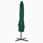 Parasol d'extérieur avec mât en acier 250x250 cm vert – Image 3