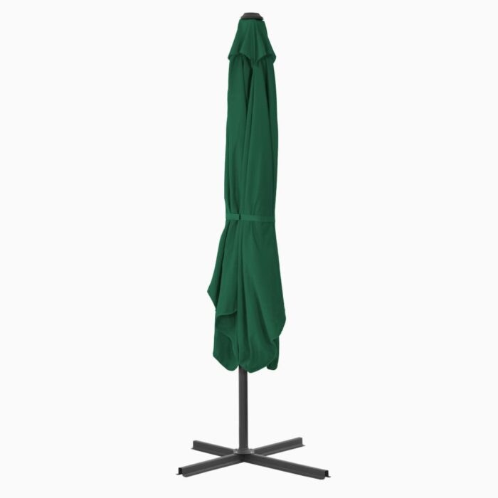 Parasol d'extérieur avec mât en acier 250x250 cm vert – Image 3
