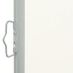 Auvent latéral rétractable de patio 100 x 300 cm Blanc cassé – Image 2