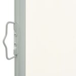 Auvent latéral rétractable de patio 120 x 300 cm Blanc cassé – Image 2
