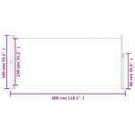 Auvent latéral rétractable 140 x 300 cm Gris – Image 5