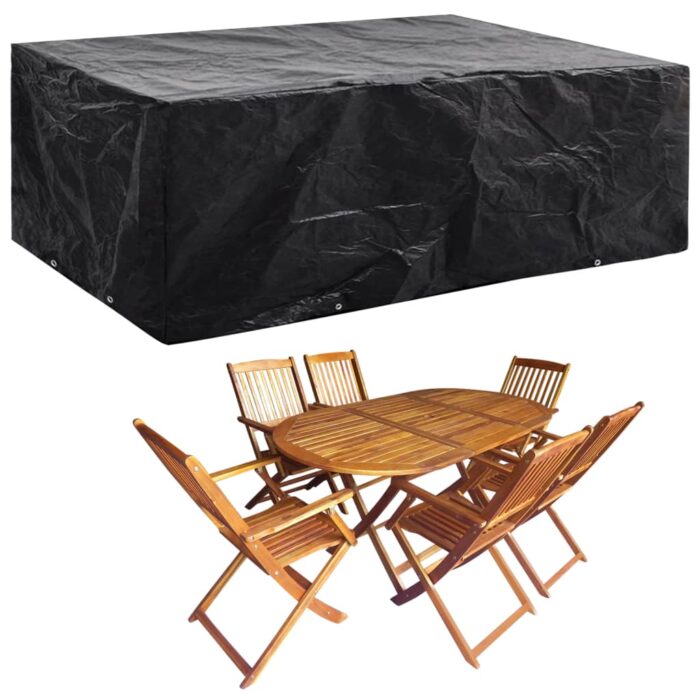 Housse de salon de jardin 8 œillets 242x162x100 cm – Image 1
