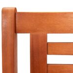 Banc de jardin 2 places 120 cm Bois d'eucalyptus solide – Image 4