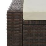 Chaise longue double Résine tressée Marron – Image 3
