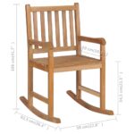 Chaise à bascule bois de teck massif – Image 4
