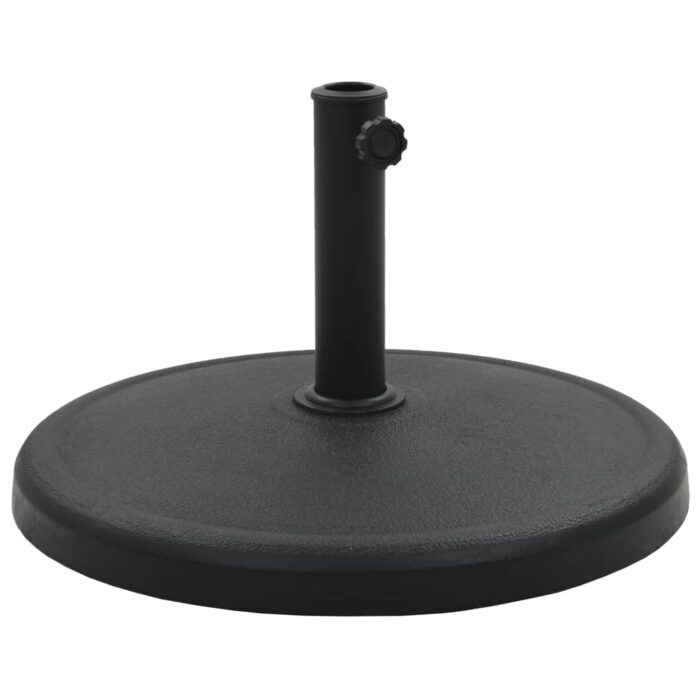 Socle rond de parasol Polyrésine 19 kg Noir – Image 1