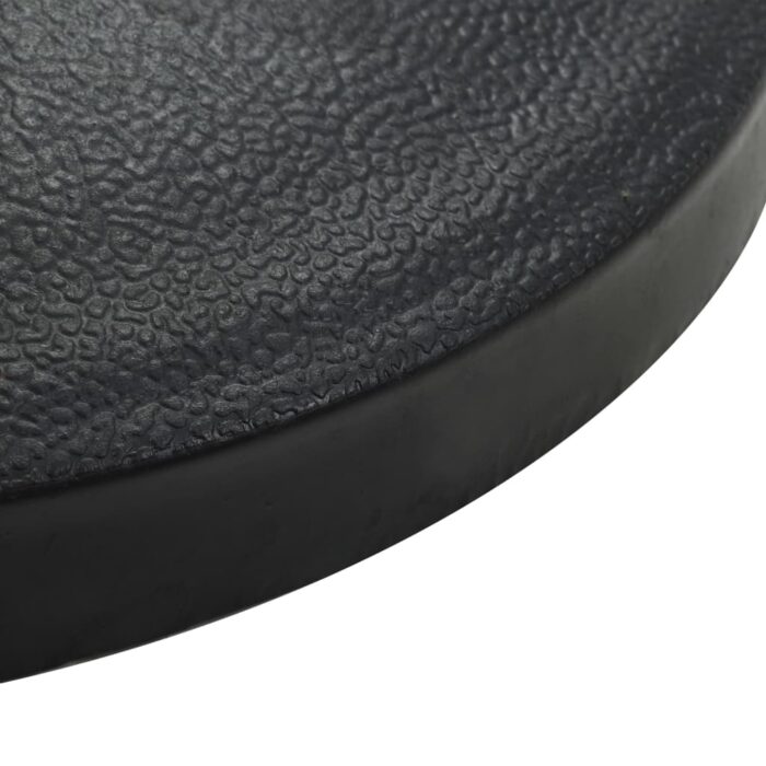 Socle demi-rond de parasol Polyrésine 15 kg Noir – Image 3