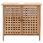 Armoire pour lavabo Bois de noyer massif 66x29x61 cm – Image 3