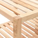 Étagère de salle de bain Bois de noyer massif 100x40x65 cm – Image 2