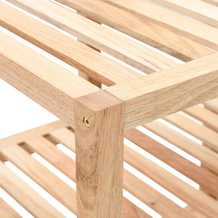 Étagère de salle de bain Bois de noyer massif 100x40x65 cm – Image 2