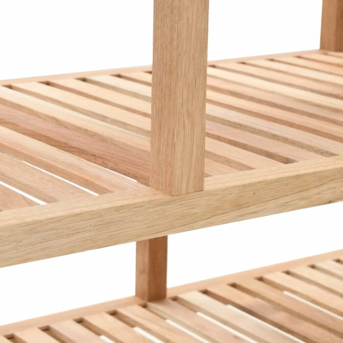 Étagère de salle de bain Bois de noyer massif 100x40x65 cm – Image 3
