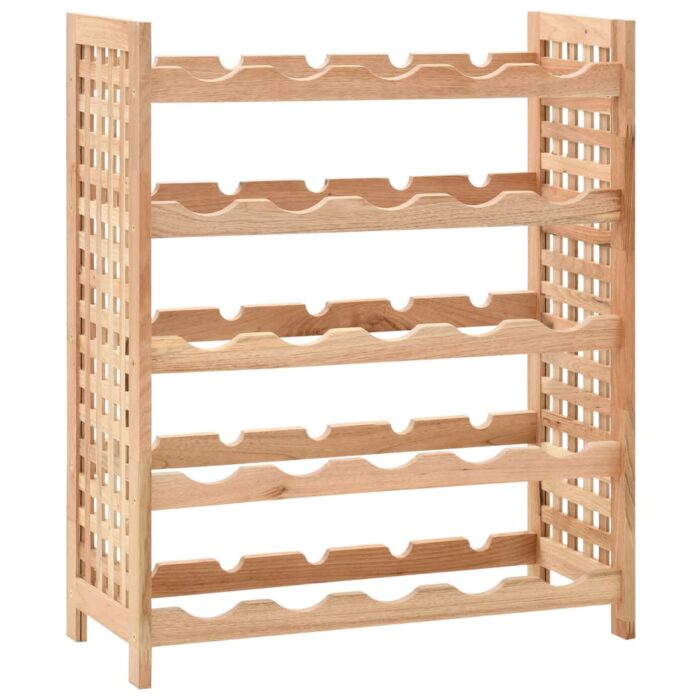Casier à bouteilles pour 25 bouteilles Bois de noyer 63x25x73cm – Image 1