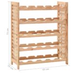 Casier à bouteilles pour 25 bouteilles Bois de noyer 63x25x73cm – Image 7