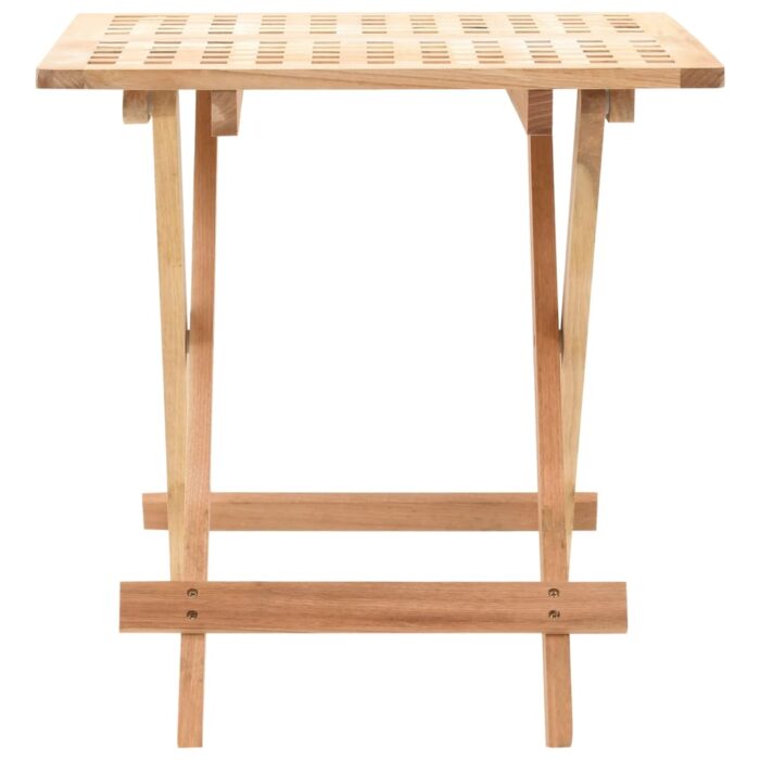 Table d'appoint pliante 50 x 50 x 49 cm Bois de noyer massif – Image 2