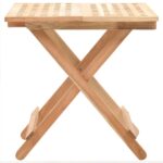 Table d'appoint pliante 50 x 50 x 49 cm Bois de noyer massif – Image 3
