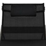 Chaise longue avec oreiller Résine tressée Marron – Image 4