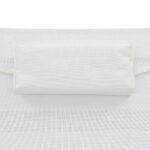 Chaises longues lot de avec table Résine tressée textilène Noir – Image 7