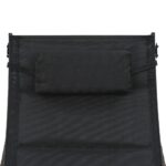 Chaise longue Résine tressée et textilène Marron – Image 4